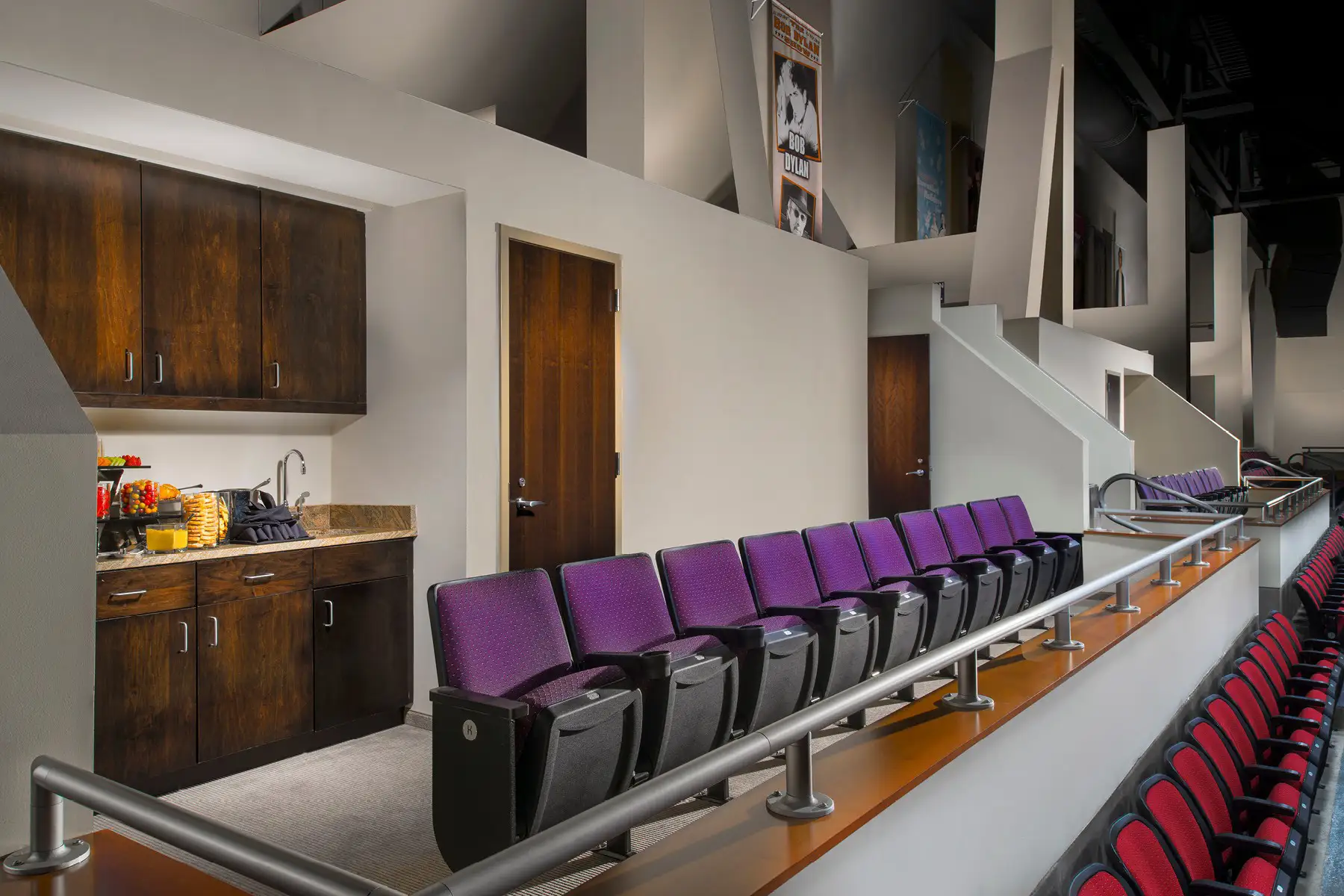 performing arts stadium seating in private viewing box